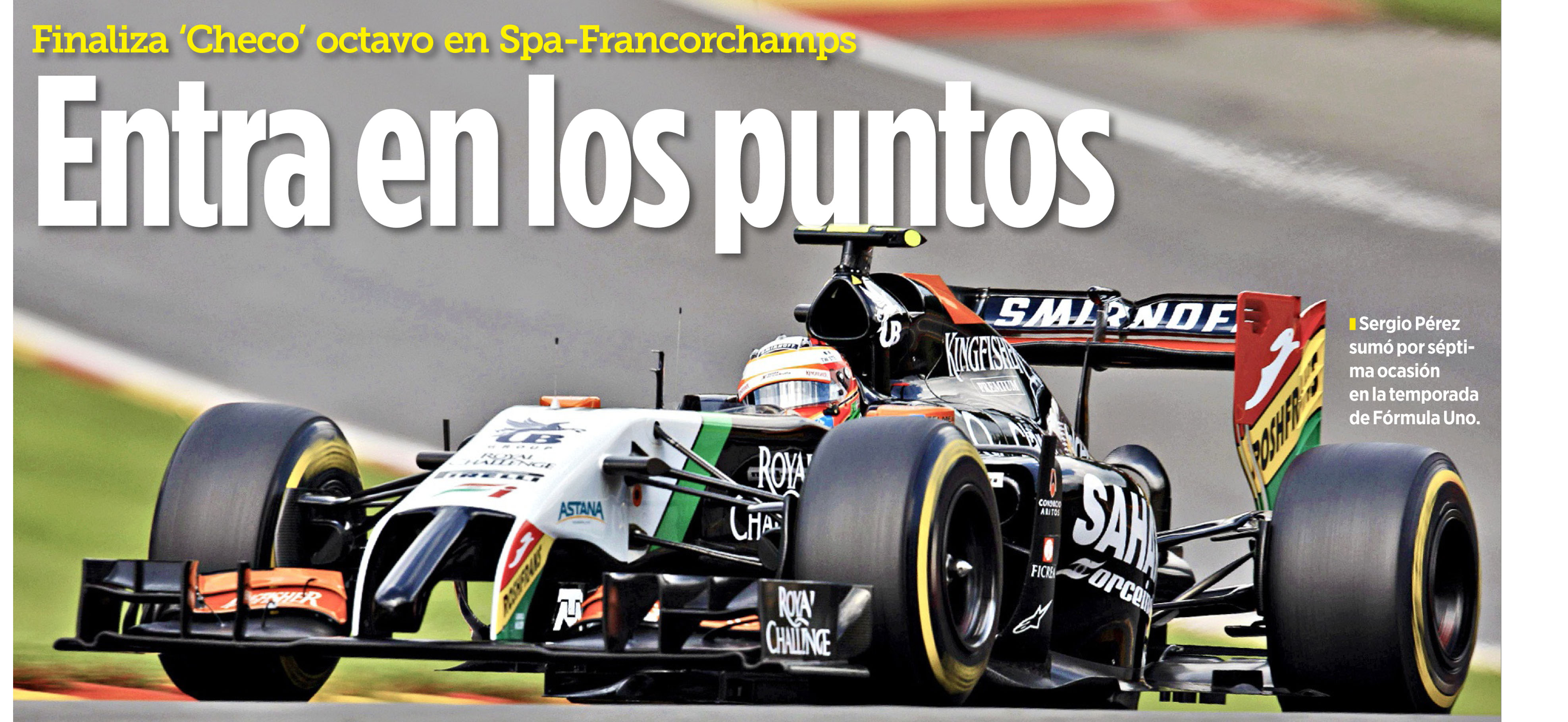 Checo entra en los puntos