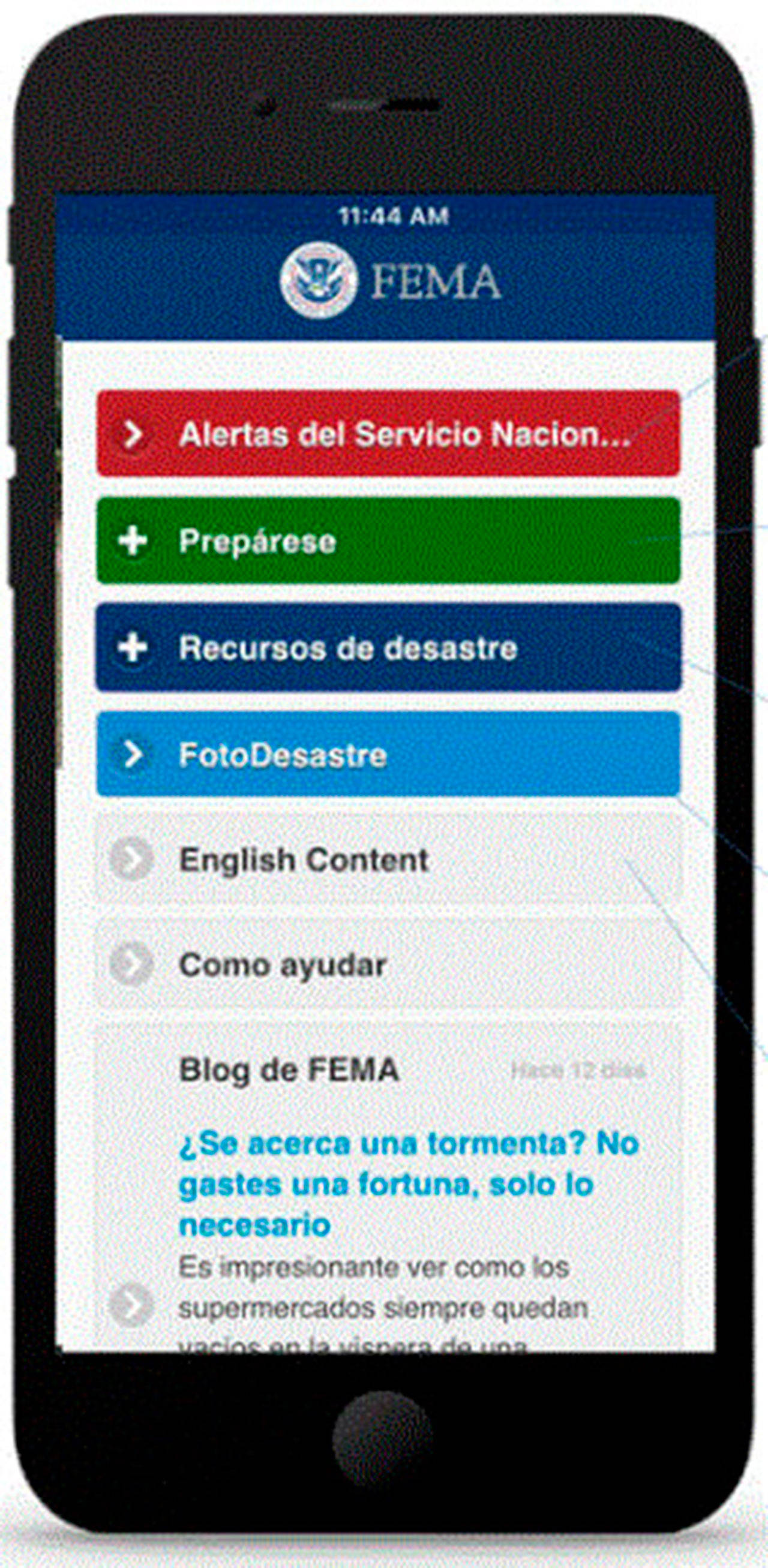 Sistema de Alertas FEMA para el Celular