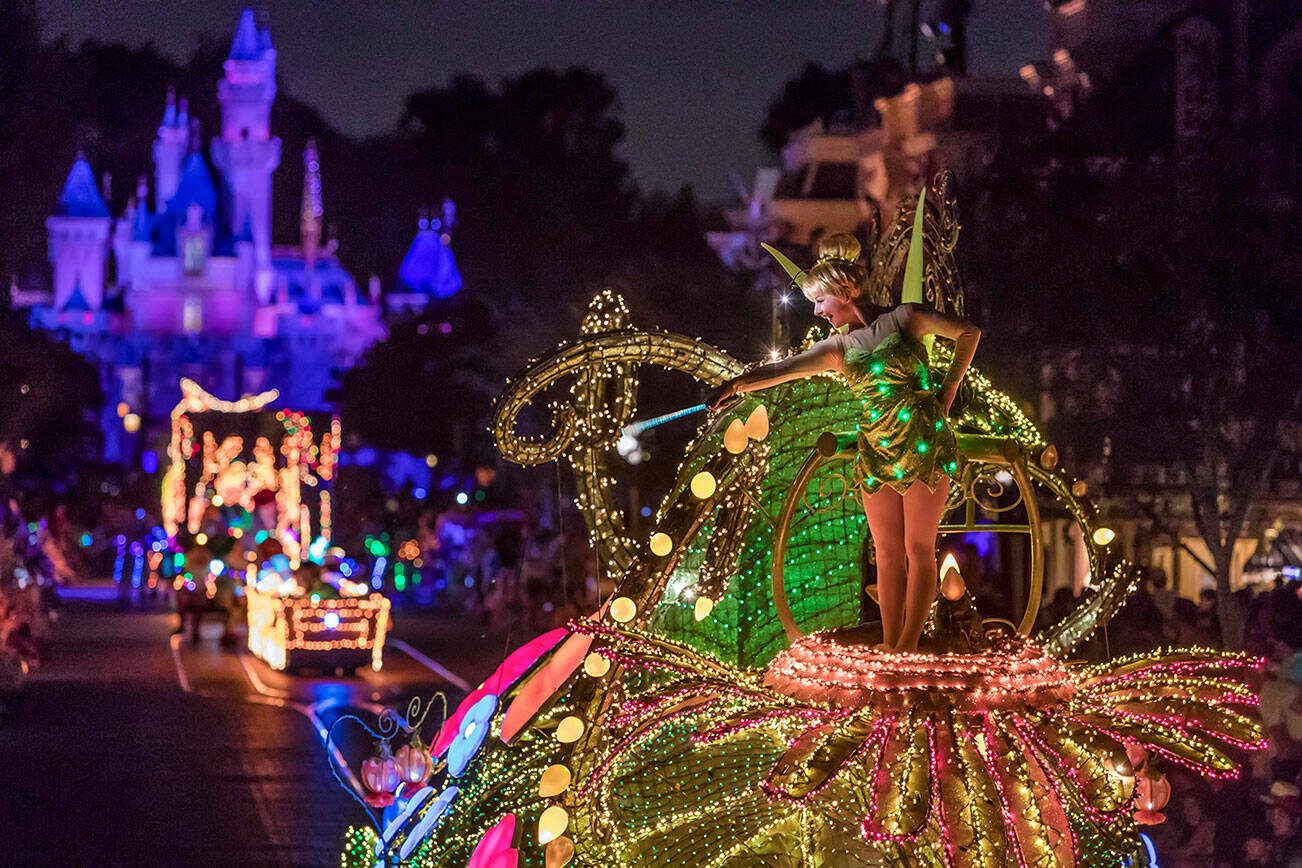 ‘Main Street Electrical Parade’ will once again light up Disneyland Park as it returns for its 50th anniversary in spring 2022. This spectacular pageant of nighttime magic and imagination will be led by the iconic train and drum unit featuring Mickey Mouse, Minnie Mouse and Goofy, and proclaiming in lights: “Disneyland Presents – Main Street Electrical Parade.” The parade brings back many guest favorites including Elliot the Dragon and floats from “Alice in Wonderland,” “Cinderella” and “Peter Pan.” (Joshua Sudock/Disneyland Resort)